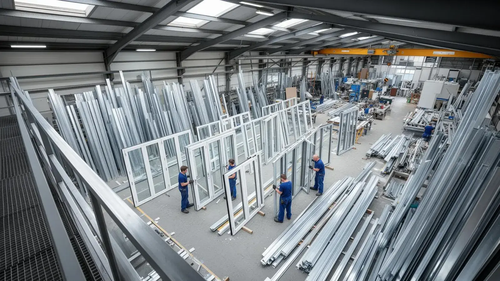 Kingsland Fabrications Warrington workshop team and aluminium fabrication floor