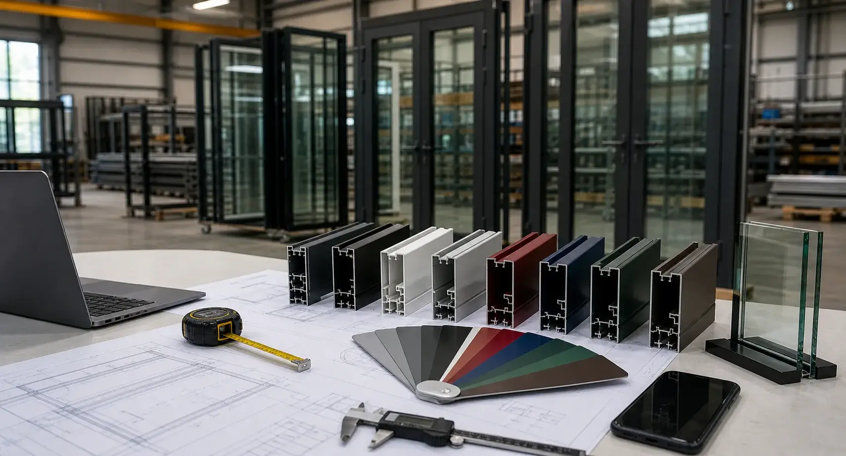 Aluminium fabrication workshop detail behind Kingsland trade quotation handling