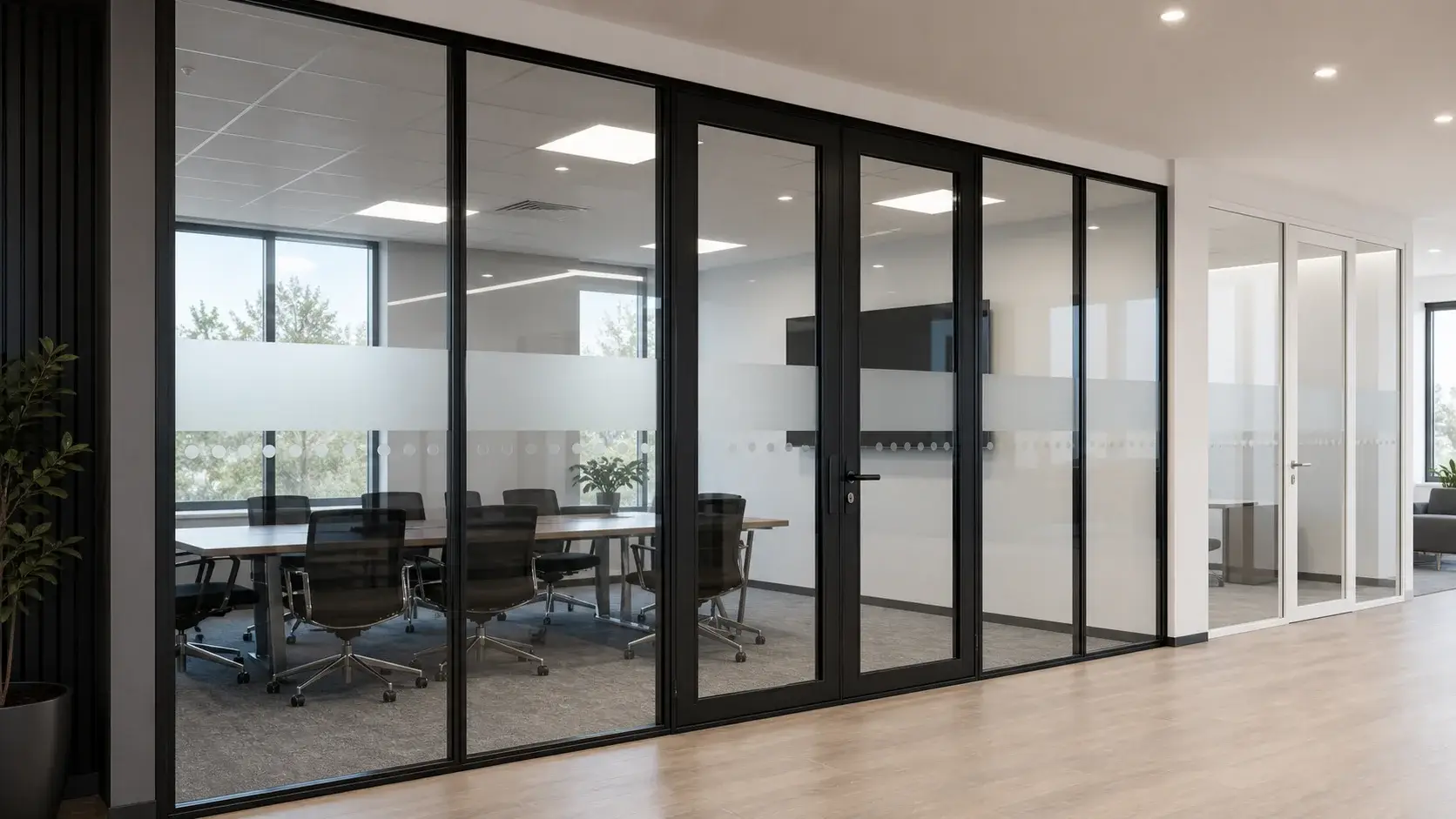 Illustrative product view of internal aluminium doors & screens
