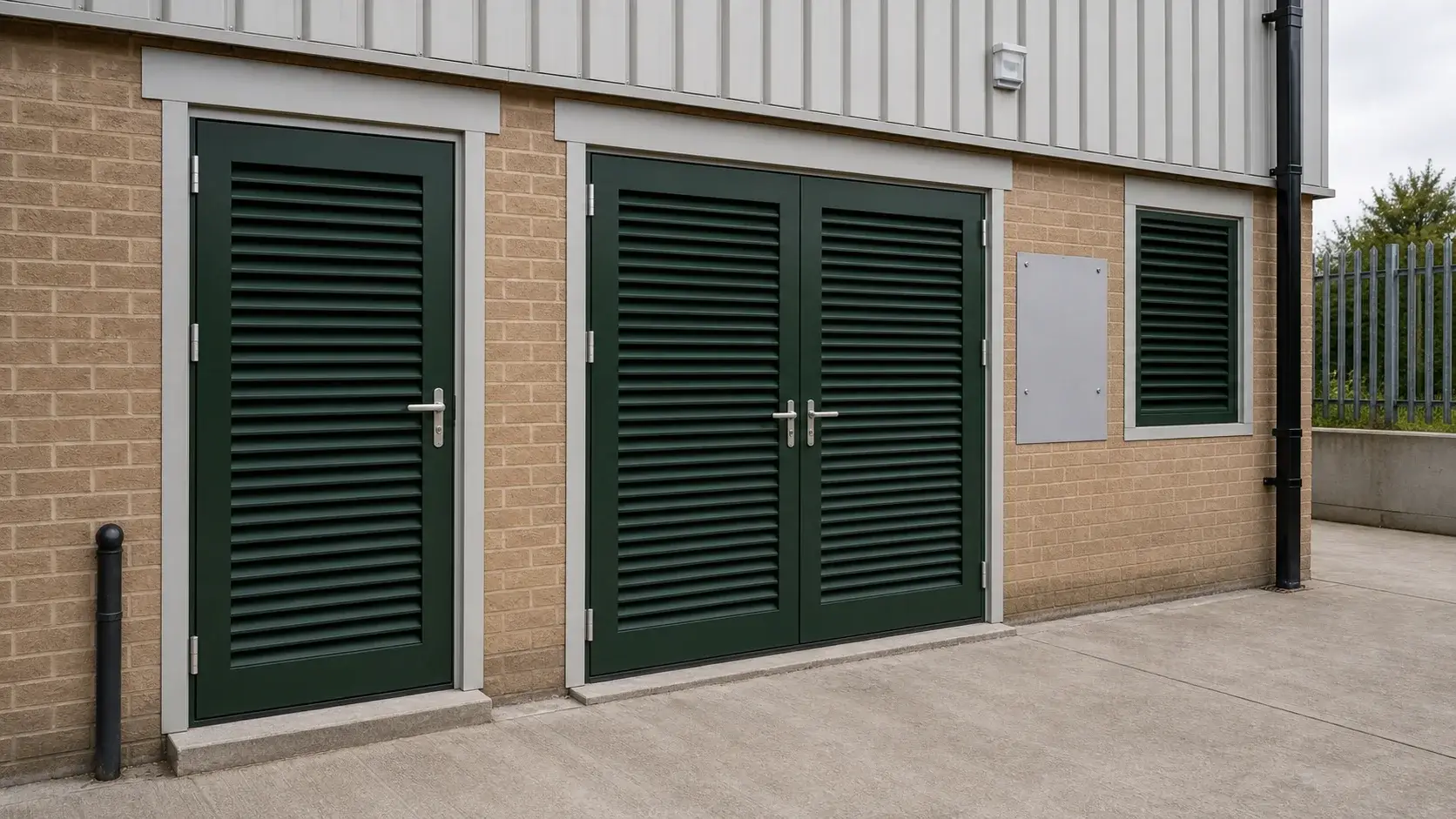 Illustrative product view of louvre panel doors