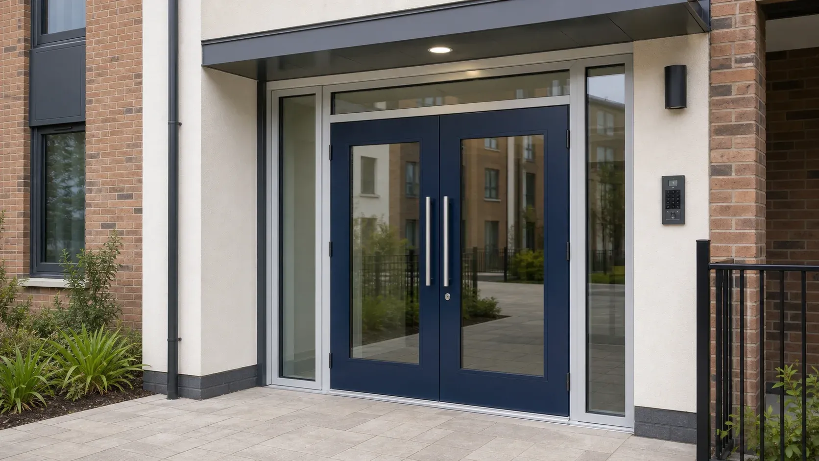Communal Entrance Doors - compatible aluminium system