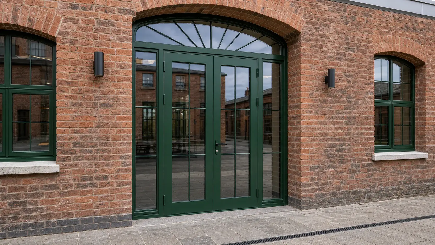 Manual Aluminium Doors fabricated by Kingsland Fabrications