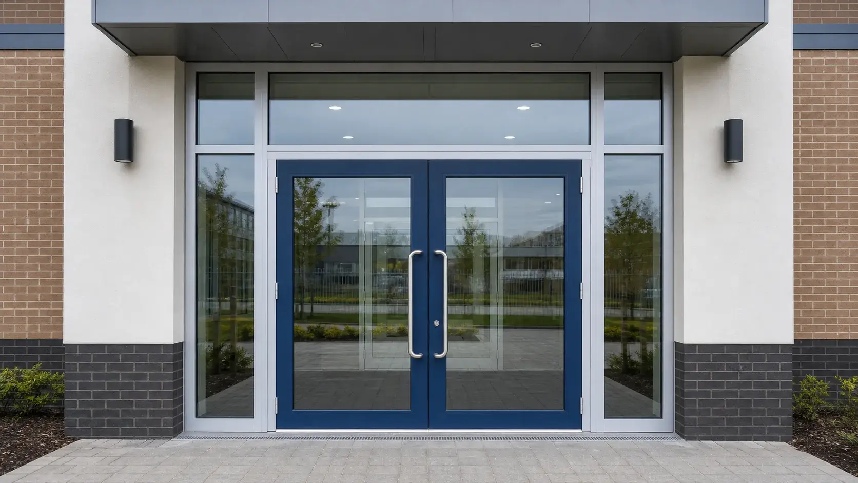 Illustrative product view of commercial aluminium doors
