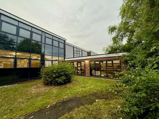 Garden-facing elevation with new glazing